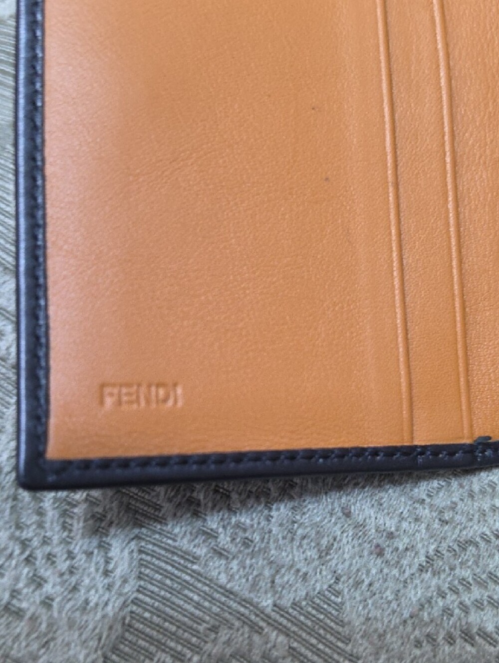 Fendi Vintage Black Leather Wallet with Gold Accent - Picture 13 of 15
